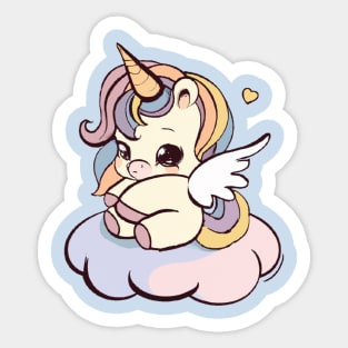 Unicorn on a cloud Sticker